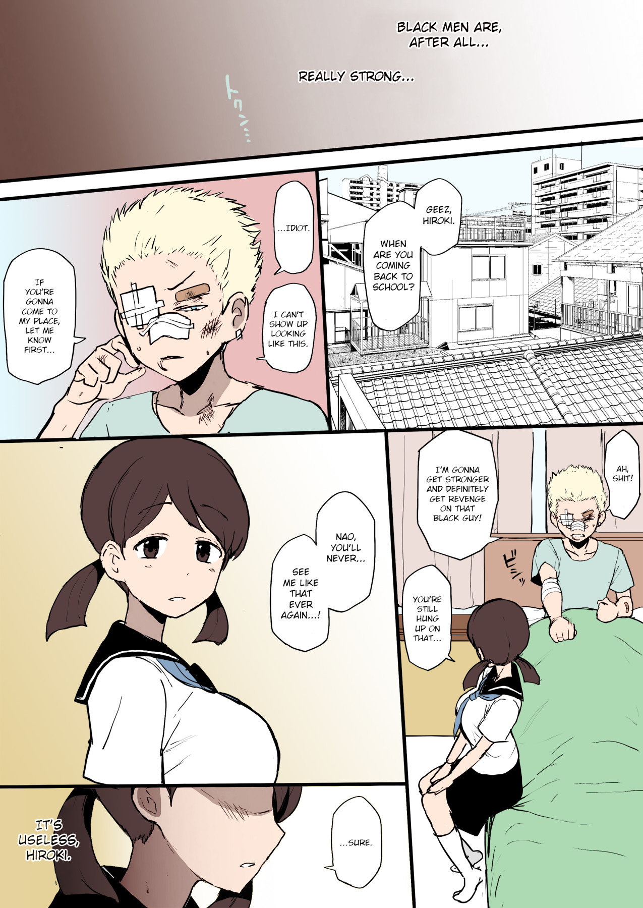 Hentai Manga Comic-4 Page Manga - My Childhood Friend And The black Transfer Student-Read-2